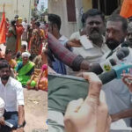 Hindu Munnani protests against the demolition of Rajakali Amman temple in Ramanathapuram