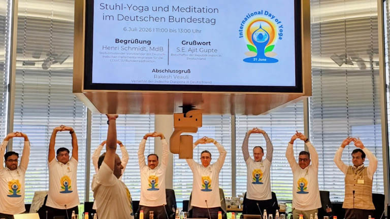 first Yoga & Meditation session, organised at German Bundestag