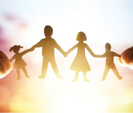 Parents and children on the swing of life